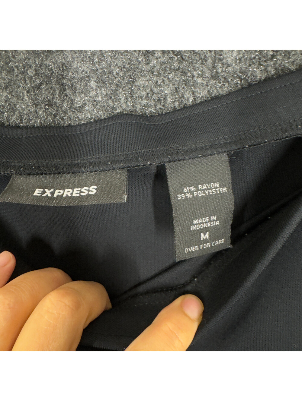 Express Skirt Women M Medium Black A-Line Pull On Mid Rise Stretch Rayon Casual - Picture 7 of 8